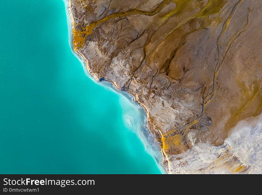 Lake with turquoise water