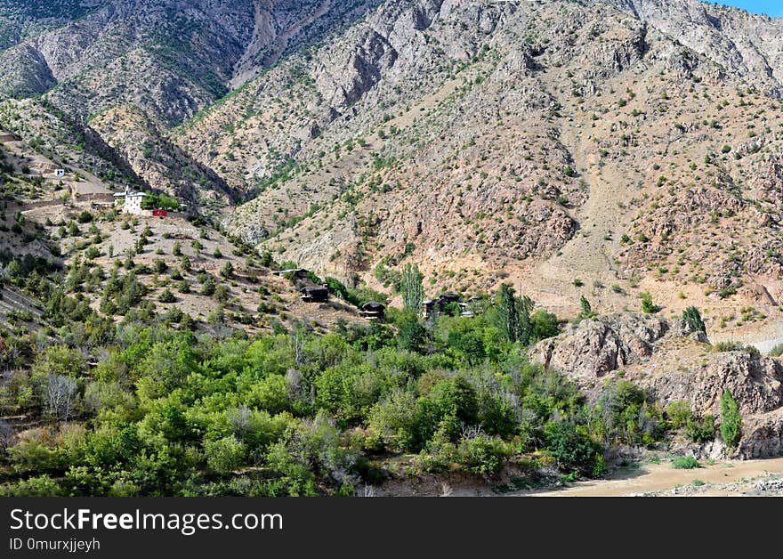 Mountainous Landforms, Vegetation, Mountain Village, Nature Reserve