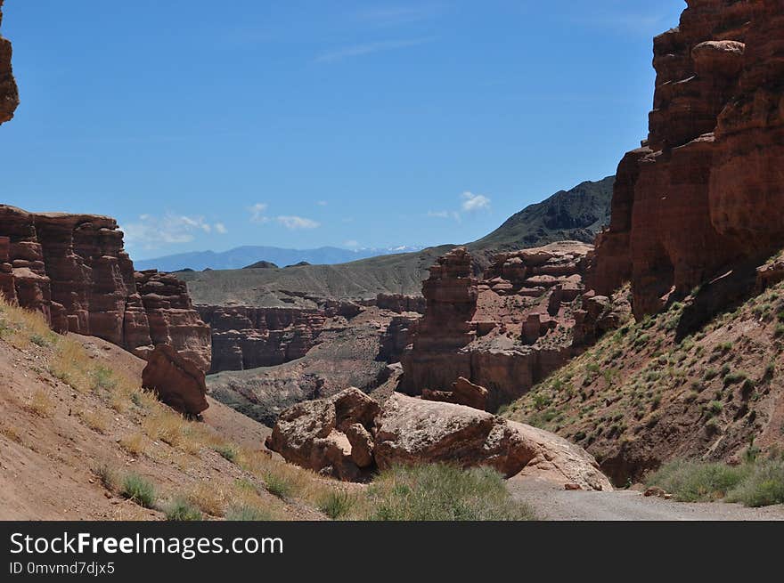 Badlands, Rock, Sky, Wilderness