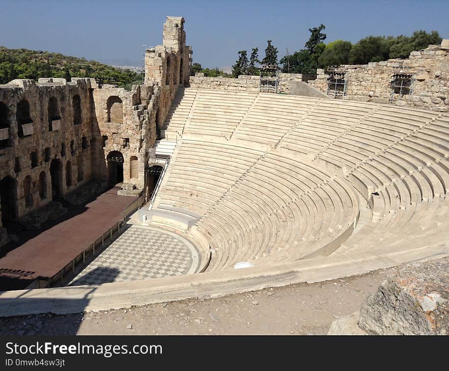 Amphitheatre, Historic Site, Ancient History, Archaeological Site