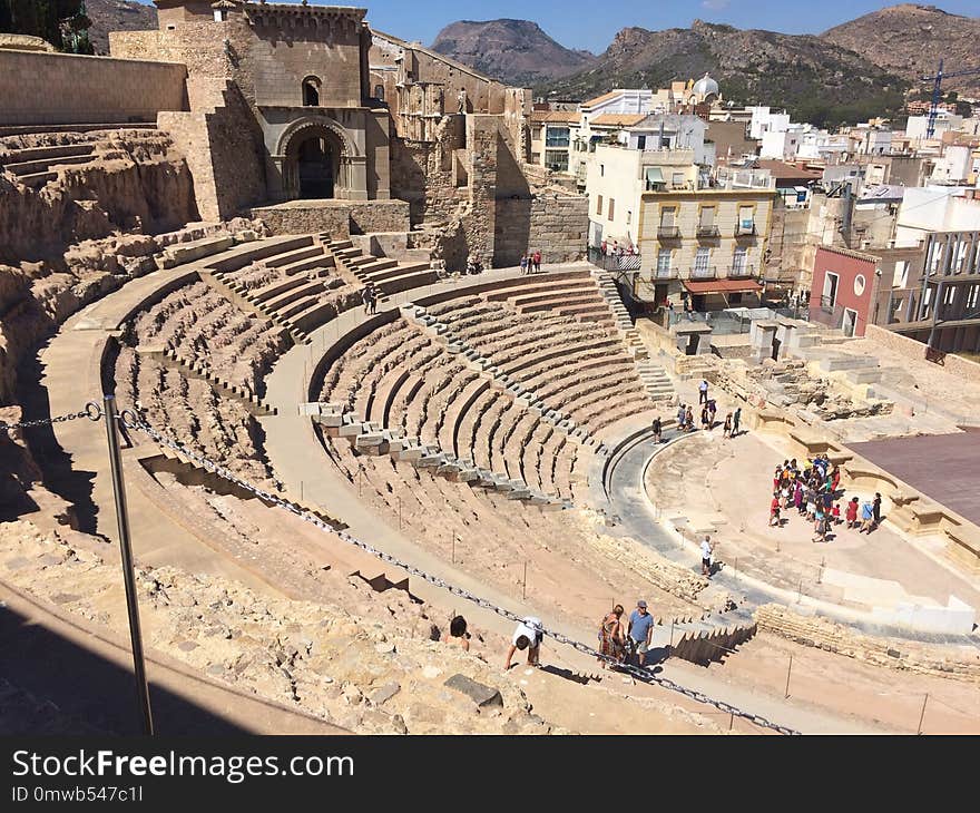 Amphitheatre, Historic Site, Ancient History, Archaeological Site