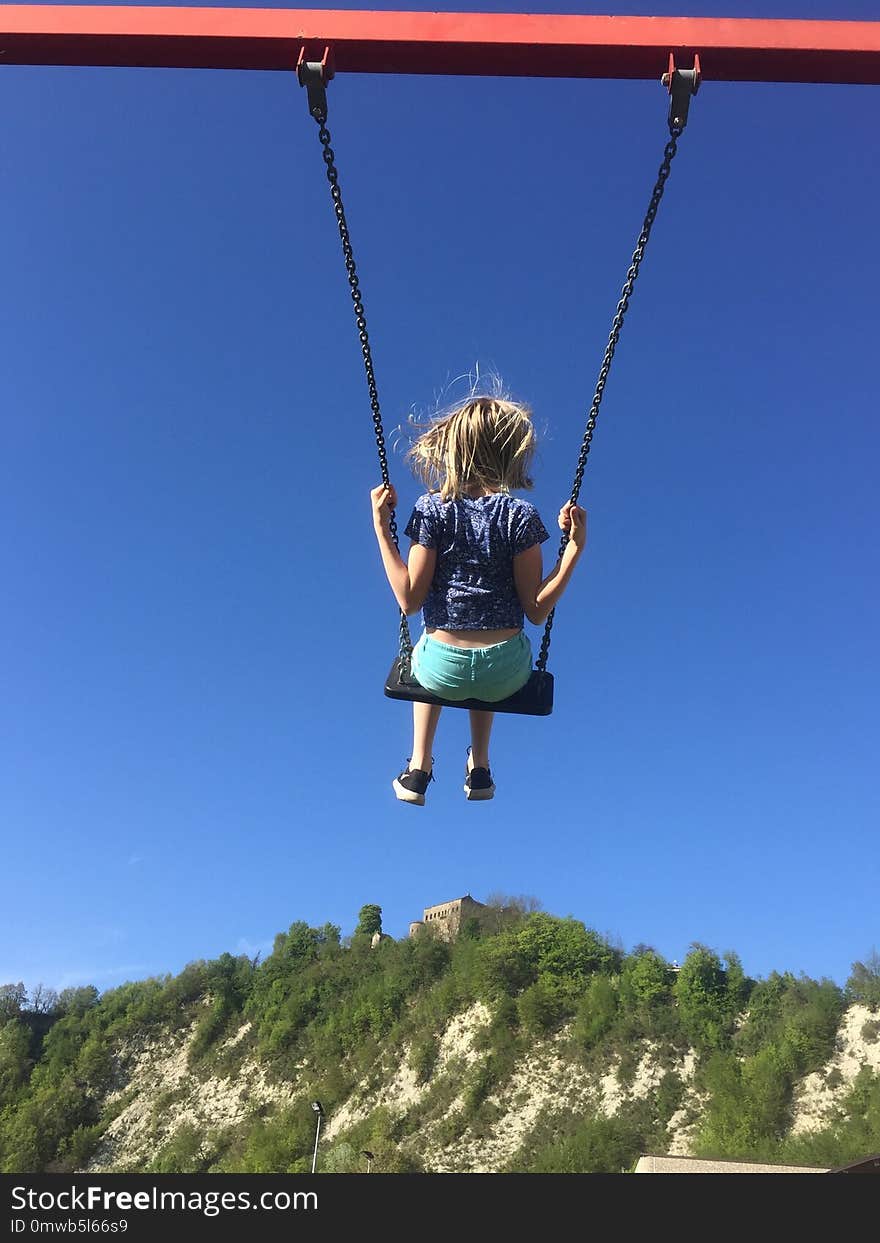 Swing, Sky, Outdoor Play Equipment, Jumping