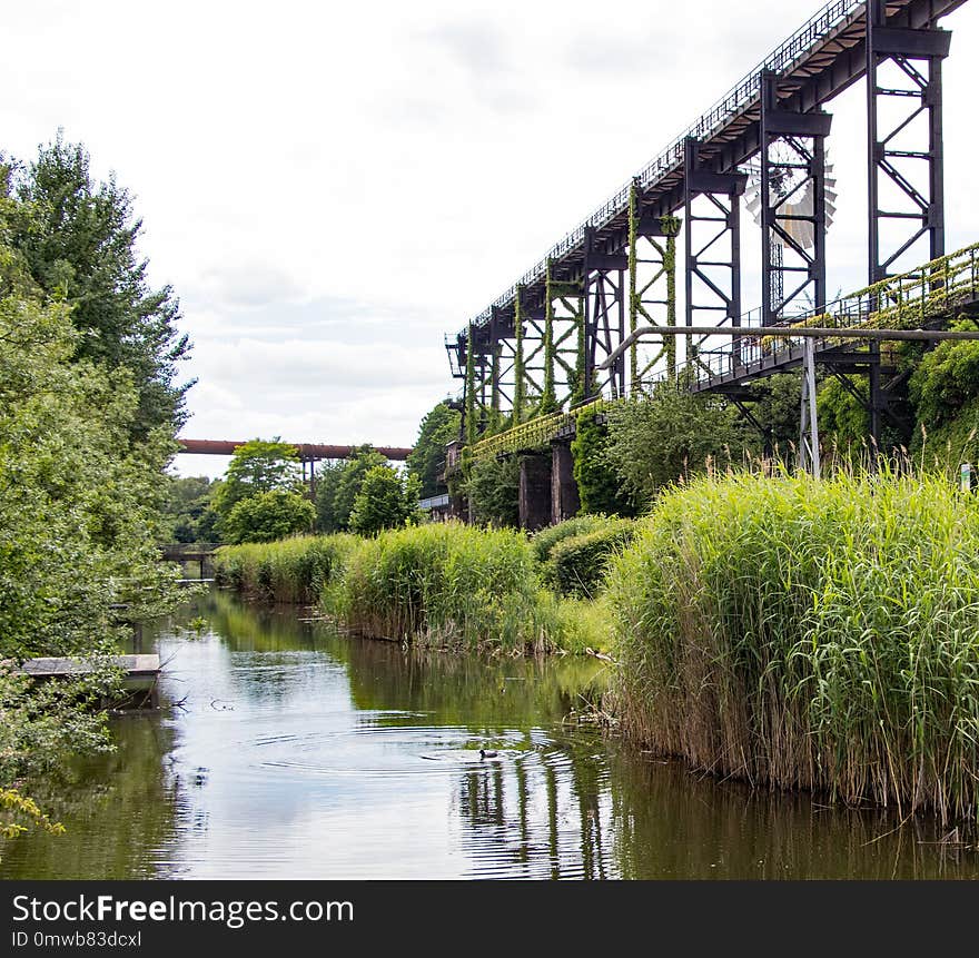 Waterway, Bridge, Reflection, Water