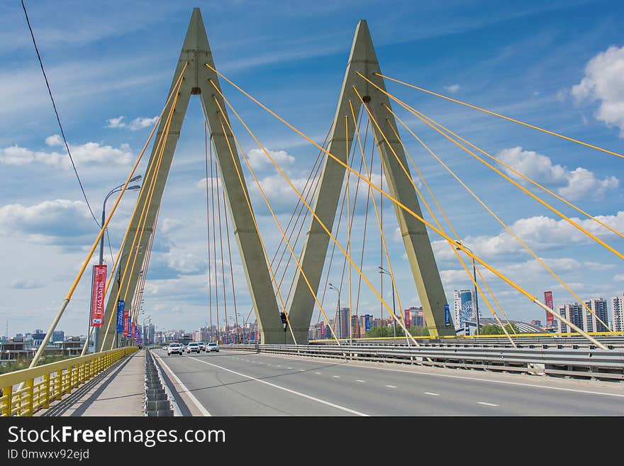 Bridge, Cable Stayed Bridge, Landmark, Sky