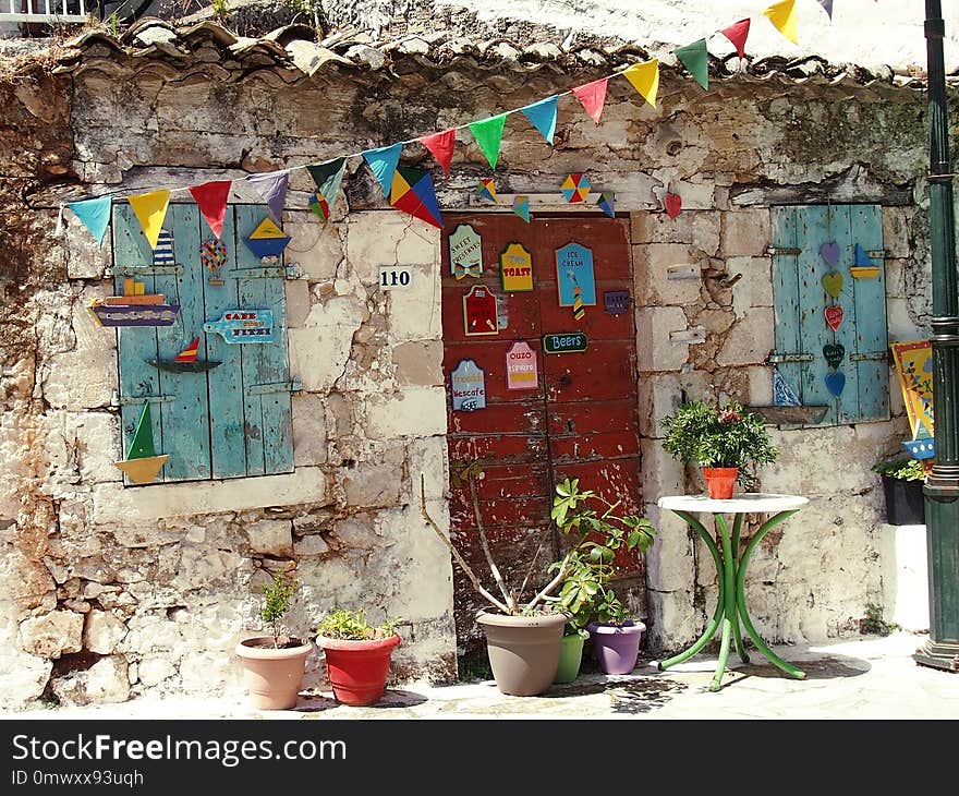 Wall, Flower, Window, Facade