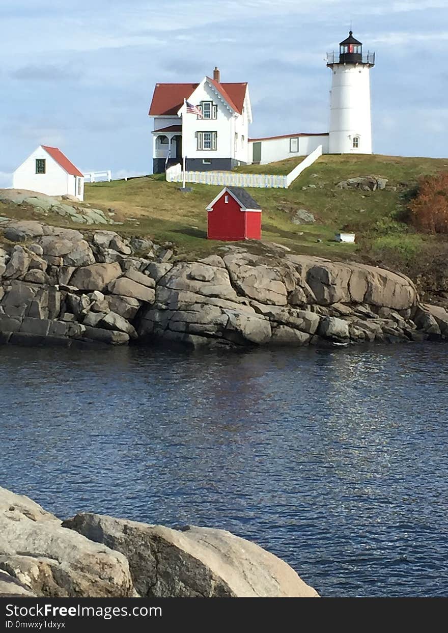 Lighthouse, Coast, Promontory, Tower