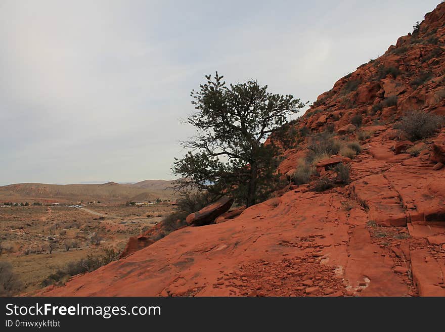 Wilderness, Sky, Rock, Escarpment