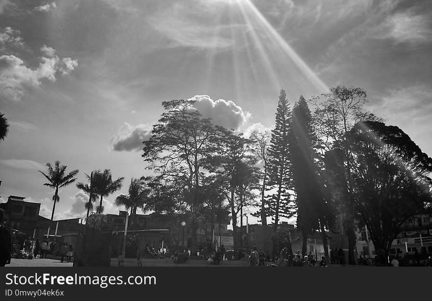 Sky, Cloud, Black And White, Monochrome Photography