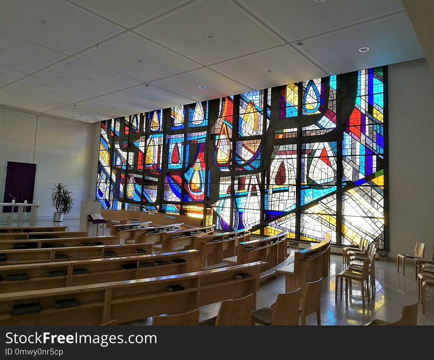 Stained Glass, Glass, Window, Interior Design