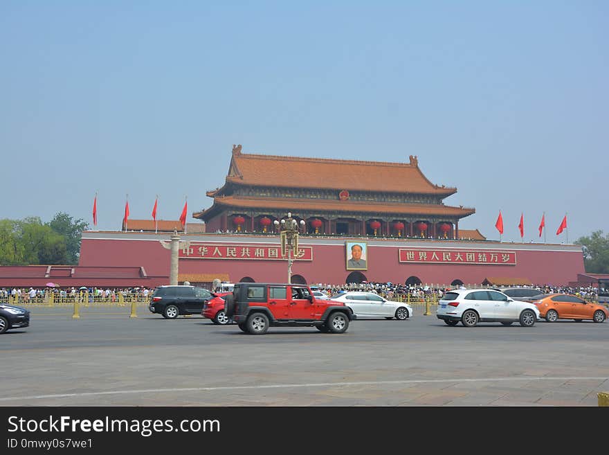 Car, Landmark, Chinese Architecture, City