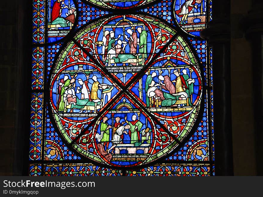 Stained Glass, Glass, Window, Material