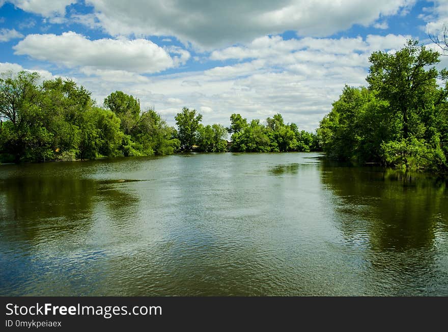 River, Water, Waterway, Reflection