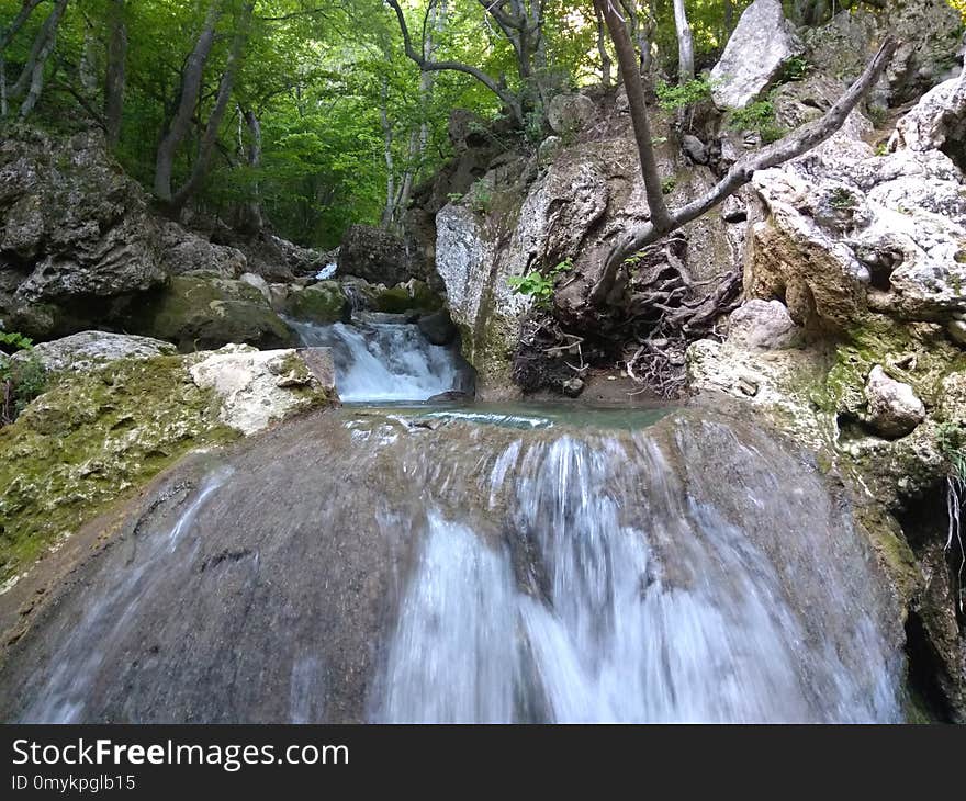 Waterfall, Body Of Water, Nature Reserve, Stream