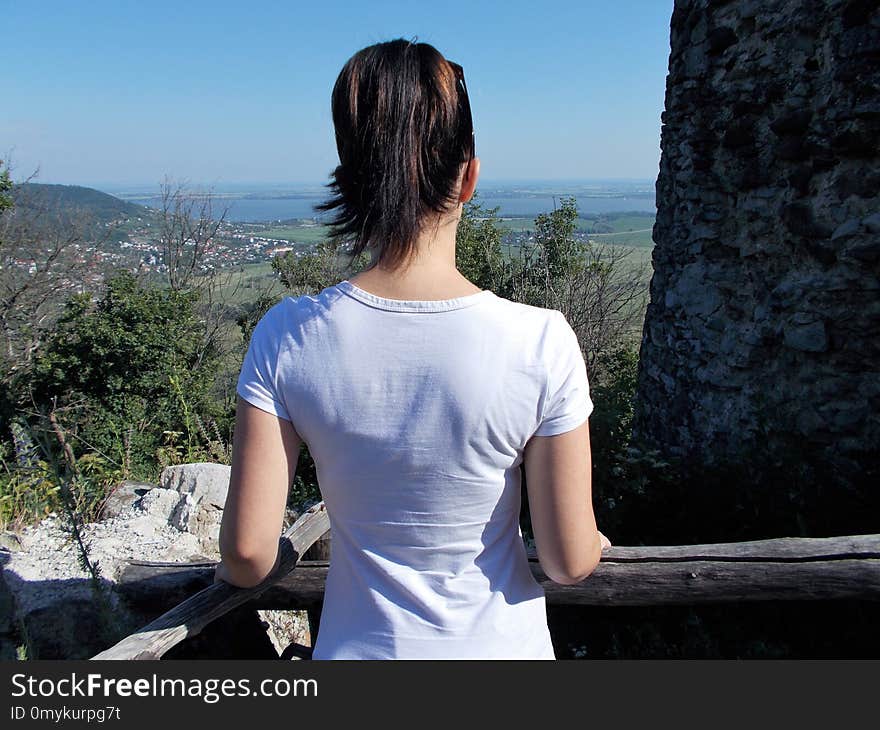 Blue, Shoulder, Girl, Neck