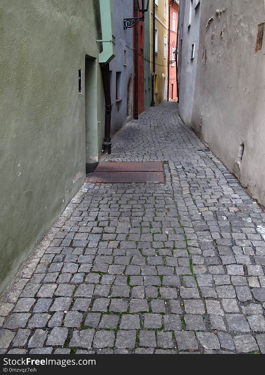 Alley, Road, Infrastructure, Cobblestone