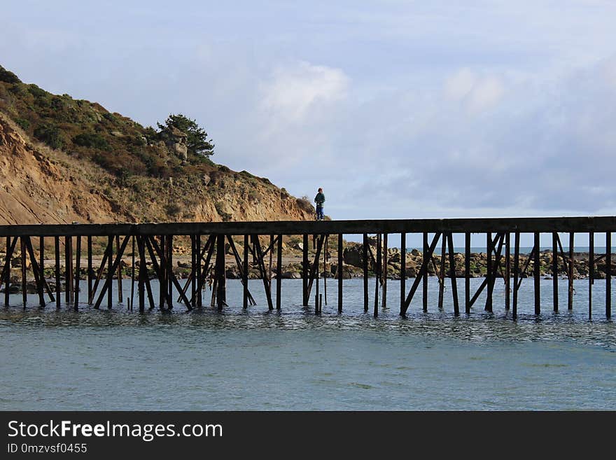 Sea, Coast, Pier, Sky