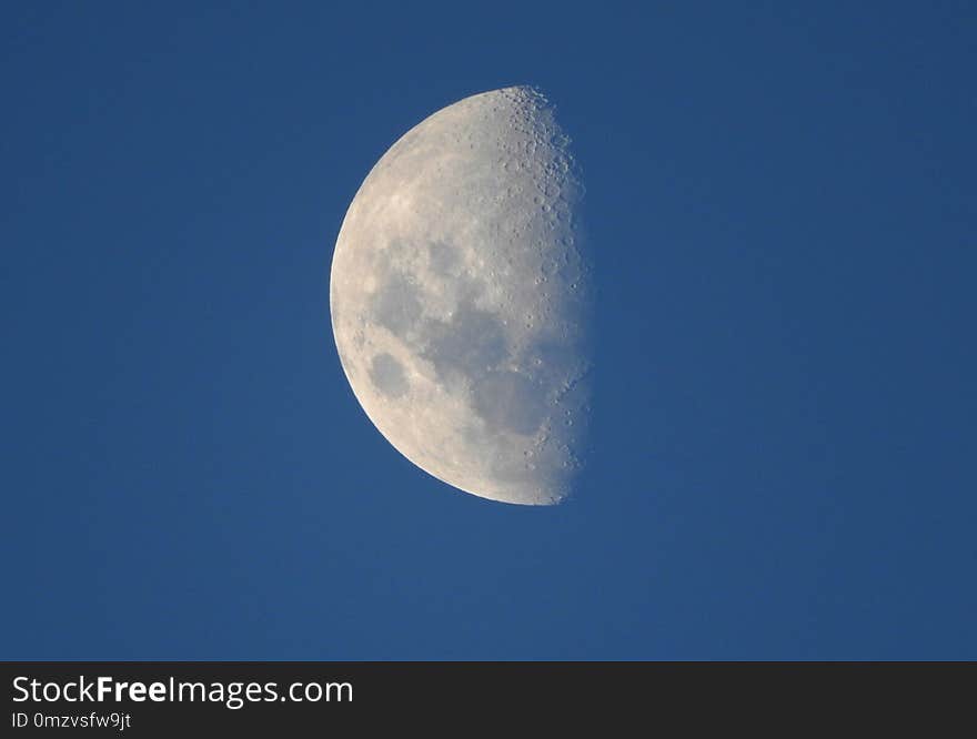 Moon, Daytime, Sky, Atmosphere