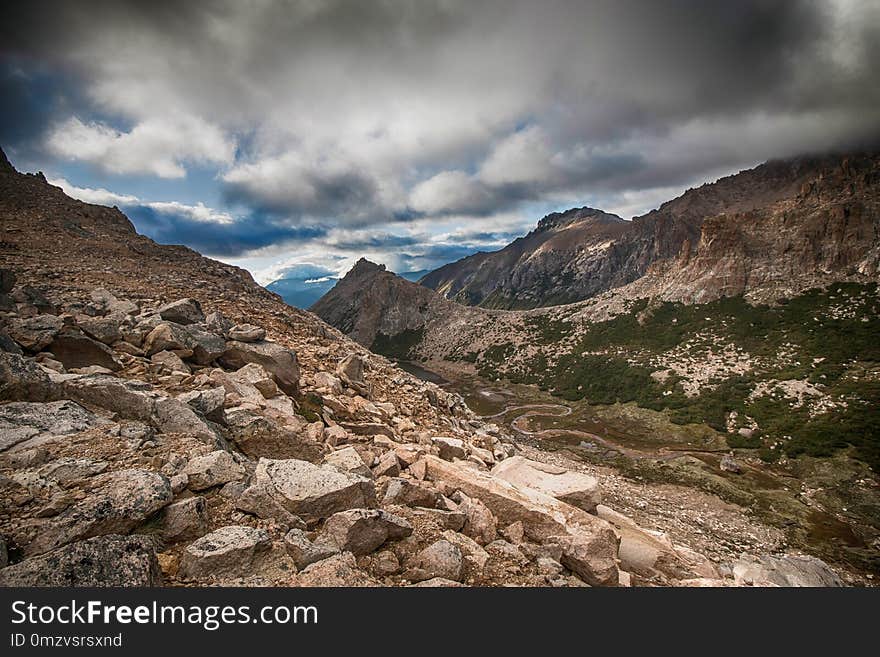 Sky, Cloud, Mountainous Landforms, Mountain