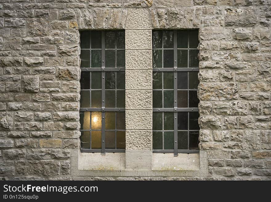 Wall, Window, Stone Wall, Facade