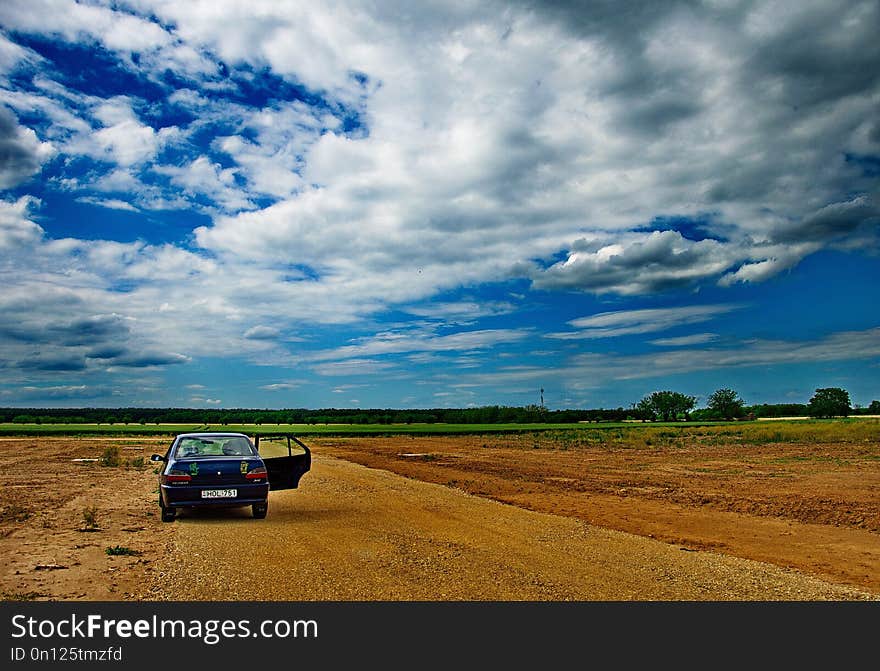 Road, Sky, Grassland, Field