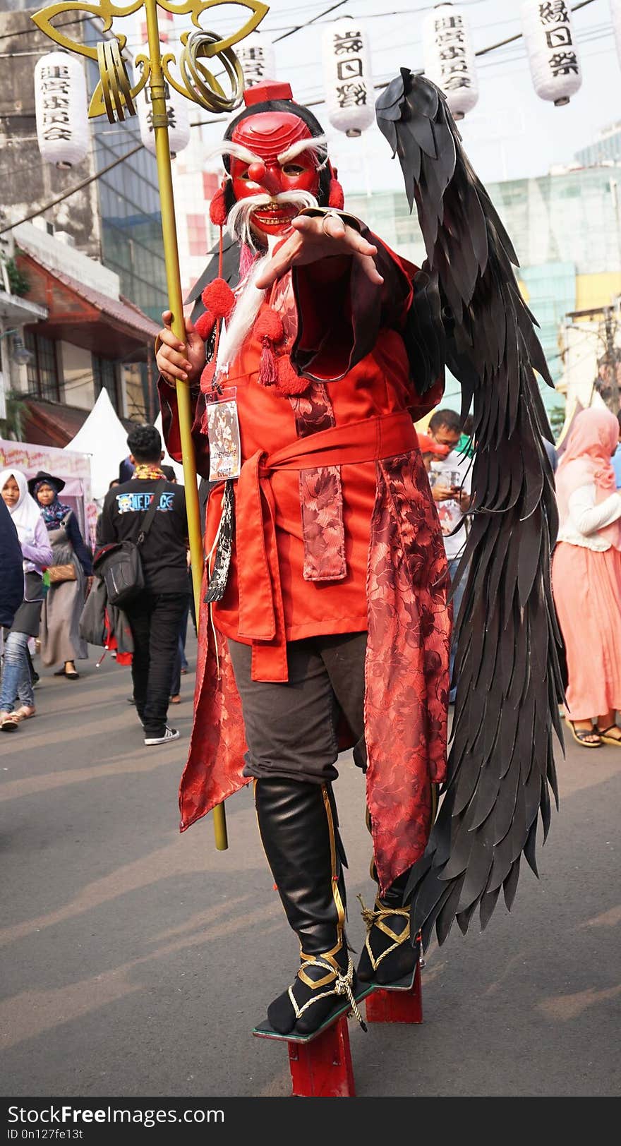 Red, Street, Carnival, Costume