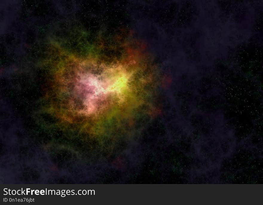 Illustration Starry Nebula Colorful Outer Space background. Illustration Starry Nebula Colorful Outer Space background