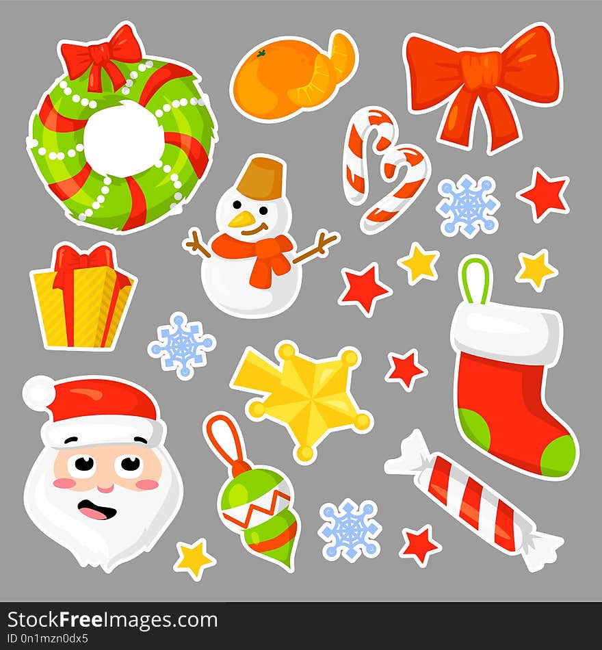 Christmas Icon Set Collection Vector. cartoon. New year traditional symbols. icons objects. Isolated. Vector clip art. Christmas Icon Set Collection Vector. cartoon. New year traditional symbols. icons objects. Isolated. Vector clip art