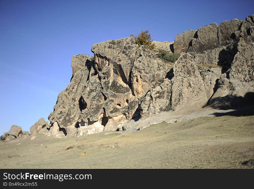 View to the Phrygian valley in the city of Afyonkarahisar