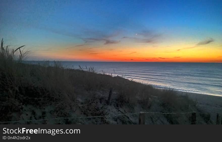 Sky, Horizon, Sunrise, Shore