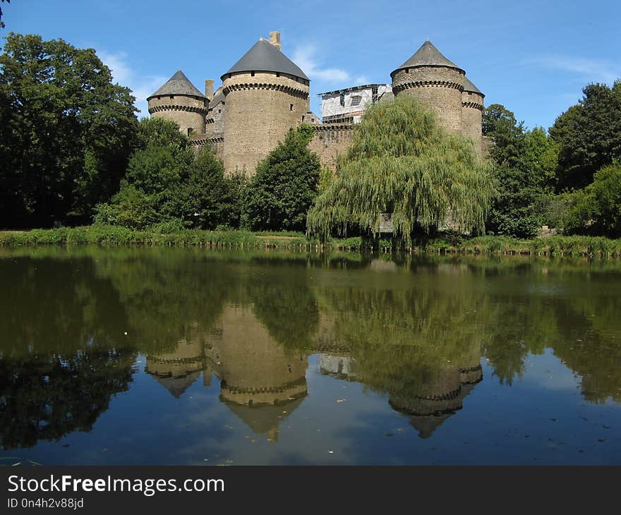 Reflection, Waterway, Water Castle, Château