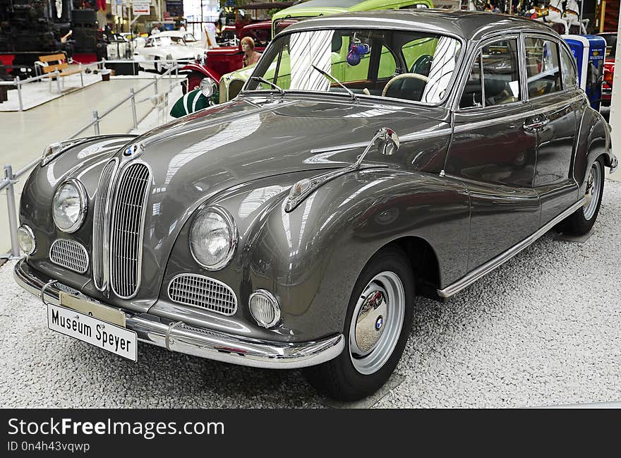 Motor Vehicle, Car, Bmw 501, Antique Car