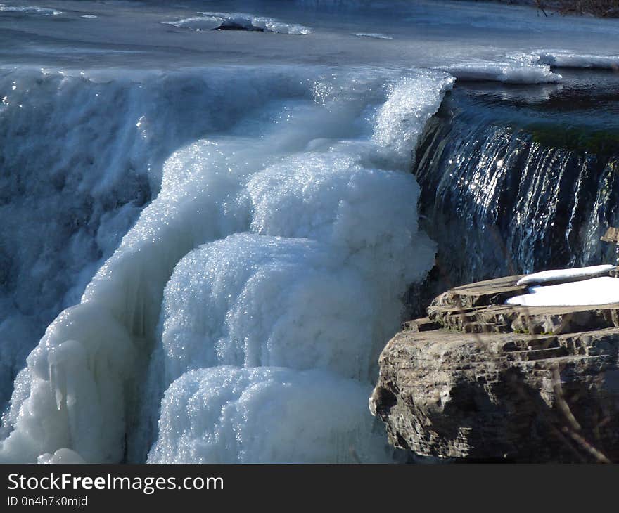 Water, Freezing, Waterfall, Water Feature