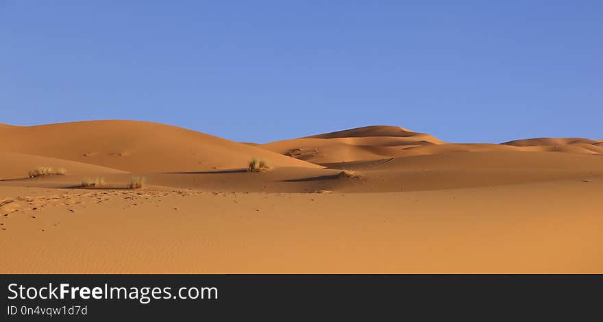 Sahara desert dunes, in Morocco