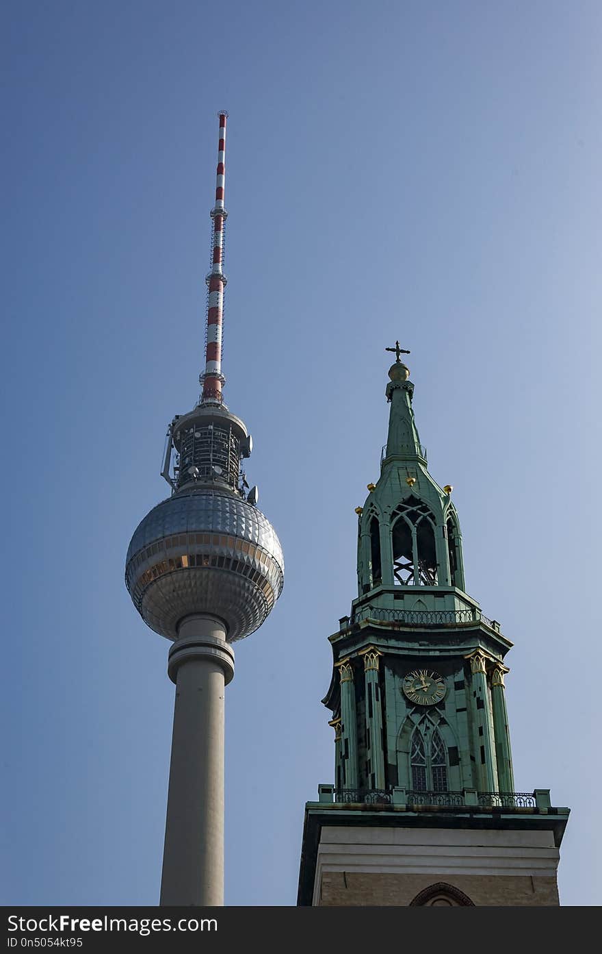 Detail of the Television Tower in Alexander Platz, Berlin, Germany. Detail of the Television Tower in Alexander Platz, Berlin, Germany