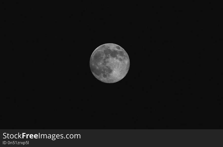 Moon, Night, Sky, Atmosphere