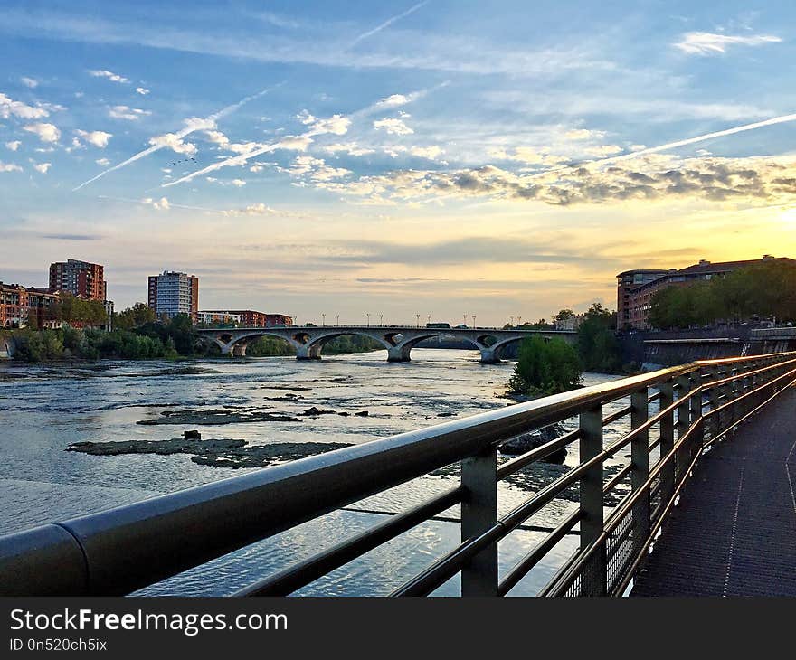 Sky, Bridge, River, Body Of Water