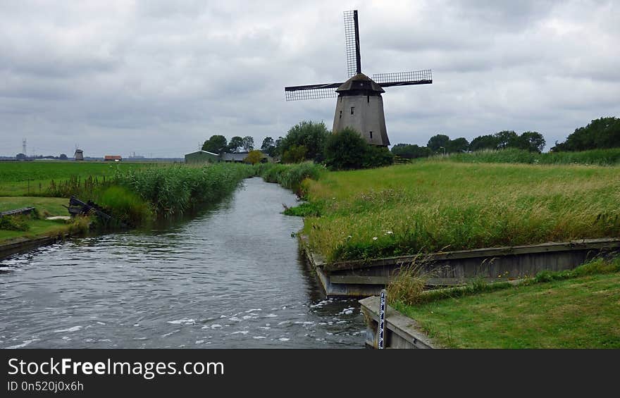 Windmill, Waterway, Mill, Water Resources