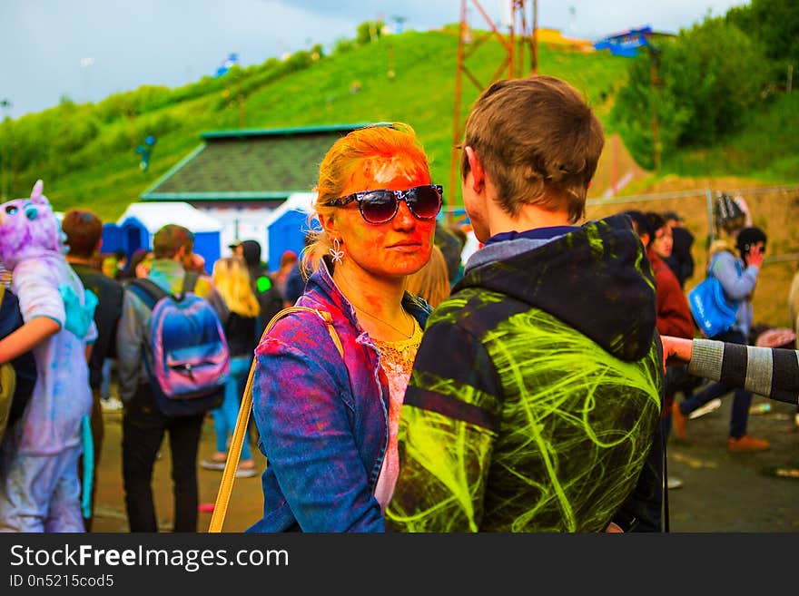 Yellow, Crowd, Fun, Plant