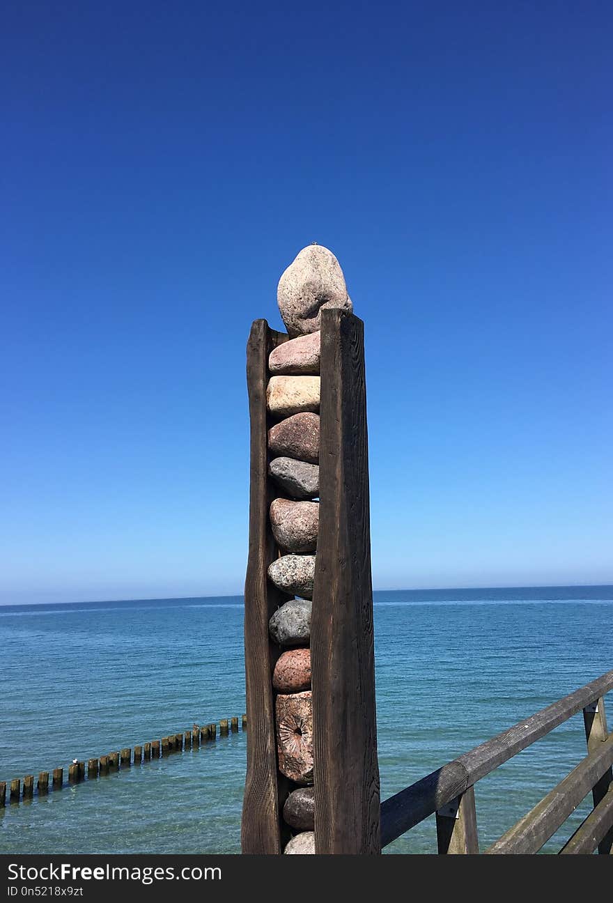 Sea, Sky, Promontory, Breakwater