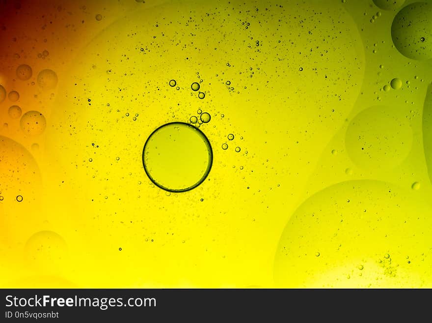 Water and oil bubble background