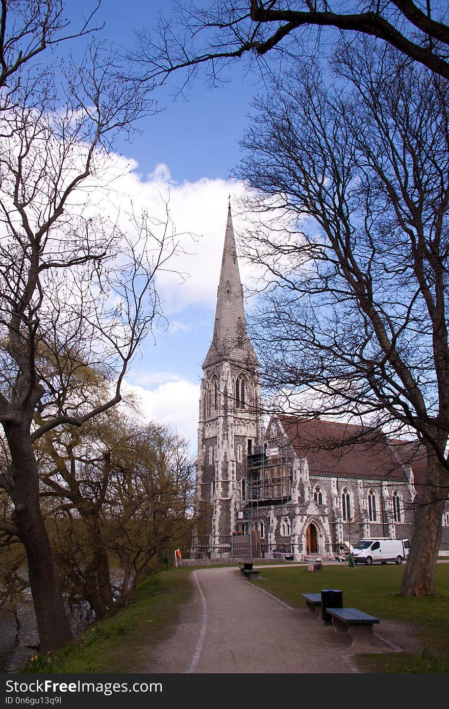 Spire, Sky, Landmark, Tree