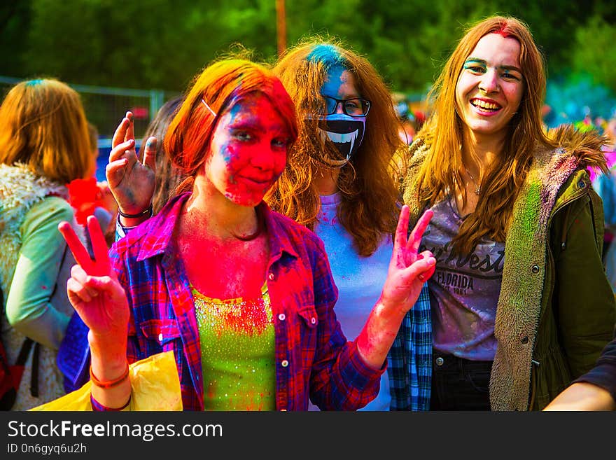 Yellow, Fun, Girl, Festival