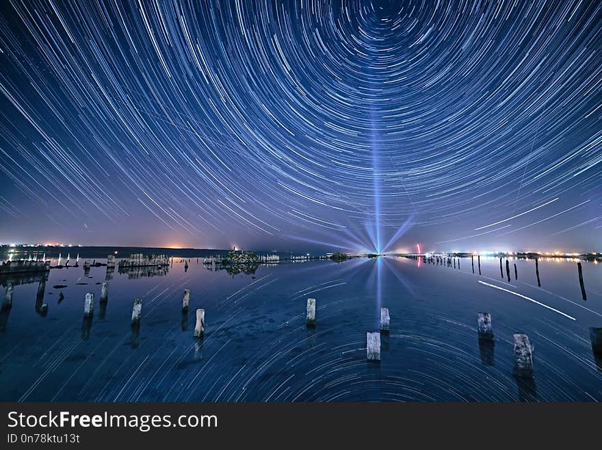 Lake at night