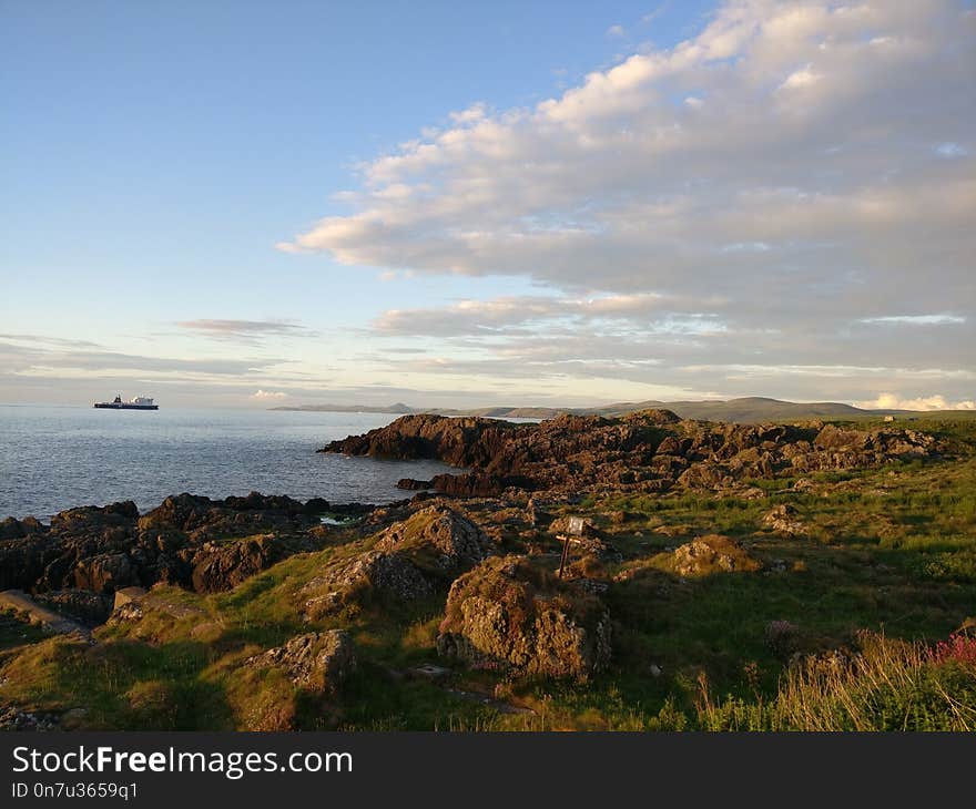 Coast, Sky, Sea, Headland