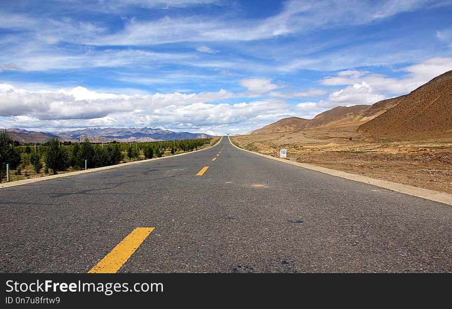 Road, Sky, Asphalt, Highway