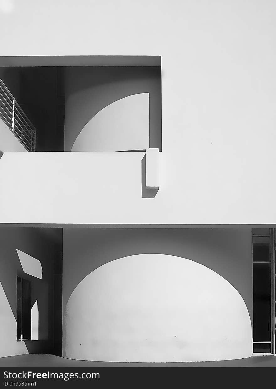 Black And White, Monochrome Photography, Architecture, Table