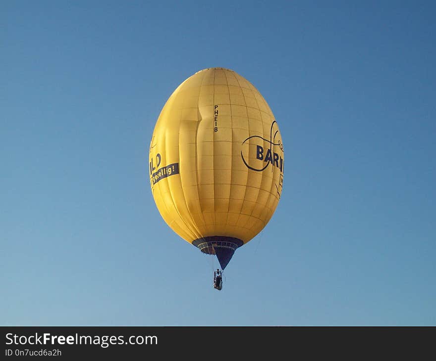 Hot Air Ballooning, Hot Air Balloon, Yellow, Sky