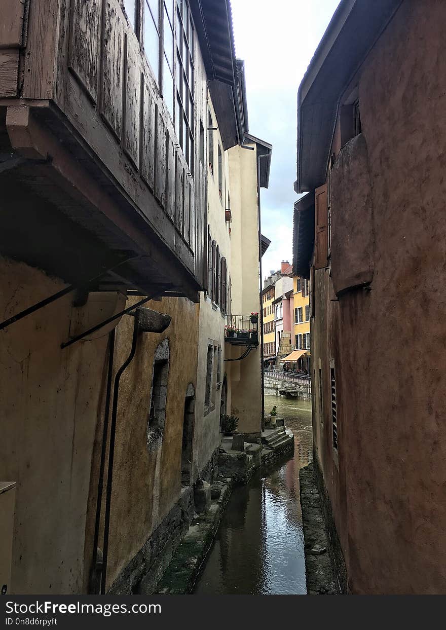 Waterway, Alley, Town, Street