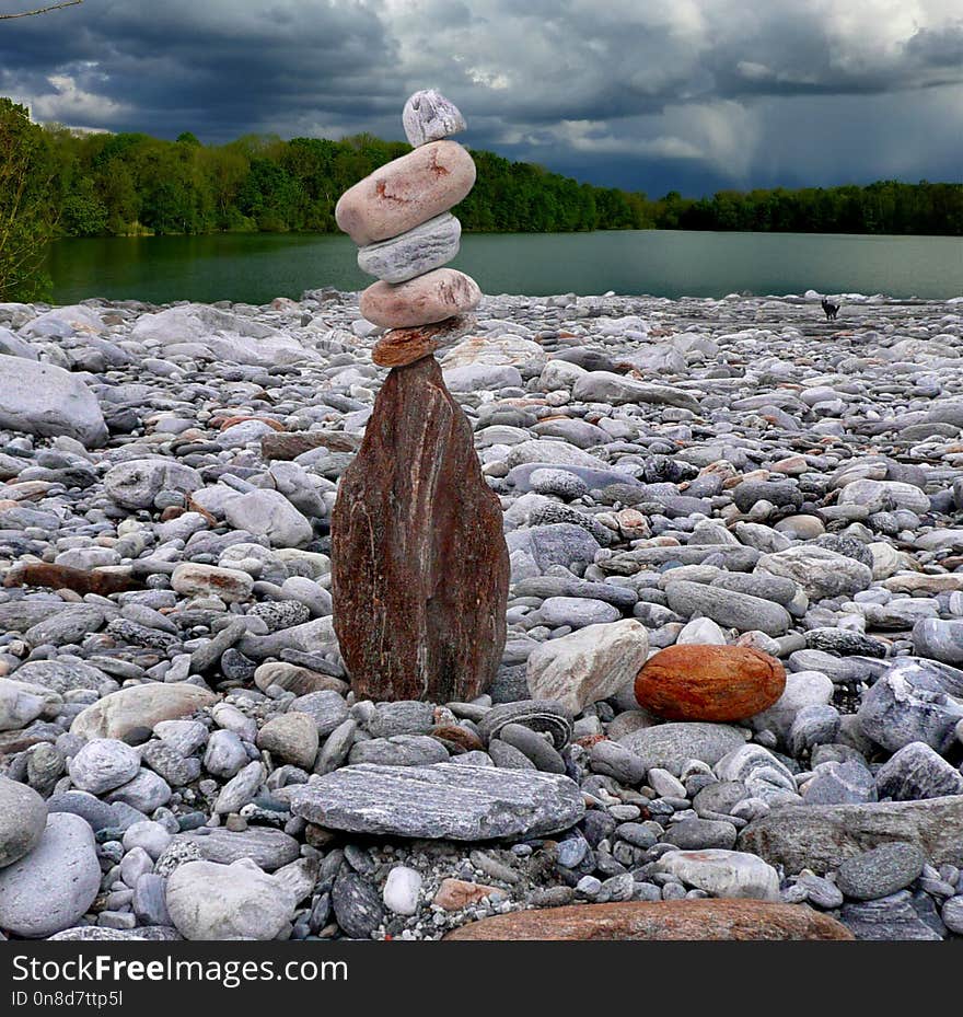 Water, Rock, Tree