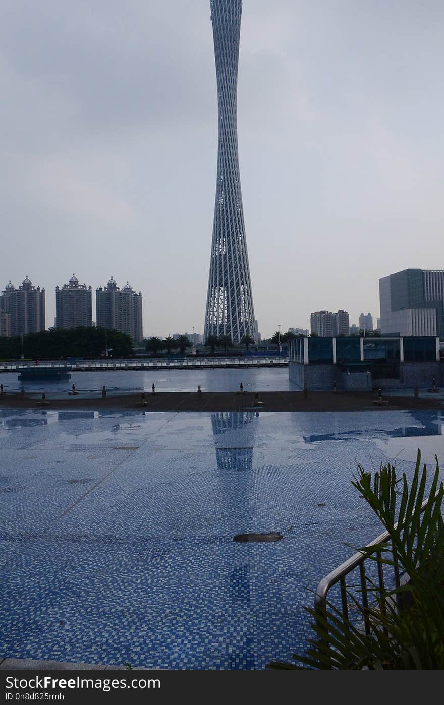 Skyscraper, Landmark, Reflection, Water